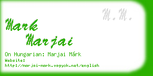 mark marjai business card